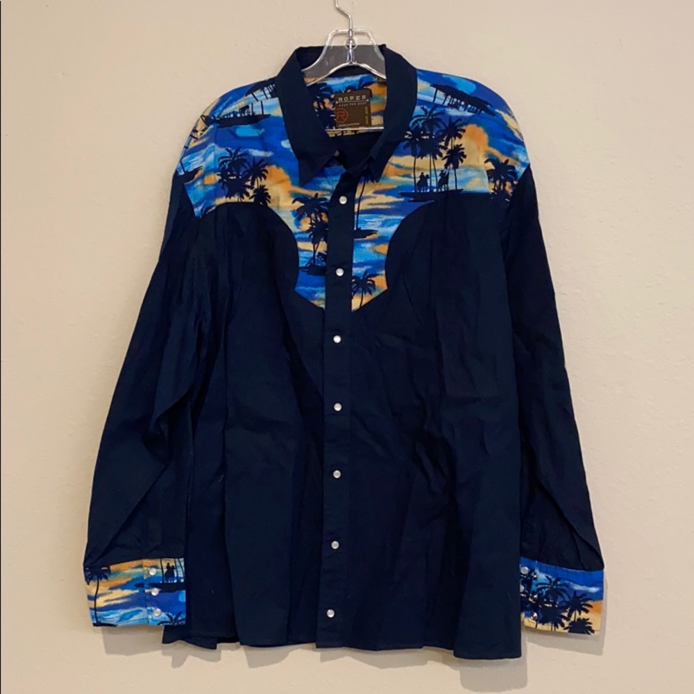 Roper Men’s Blue Sunset Shirt